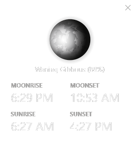 Astronomy widget preview