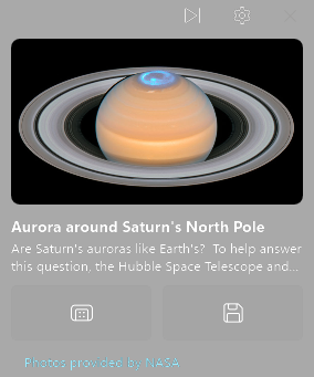 NASA Astronomy Picture of the Day widget preview