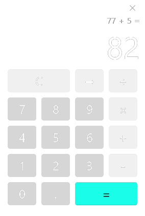 Calculator widget preview