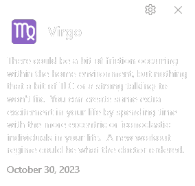 Daily Horoscope widget preview