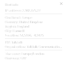 Host info widget preview