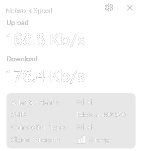 Network speed widget preview