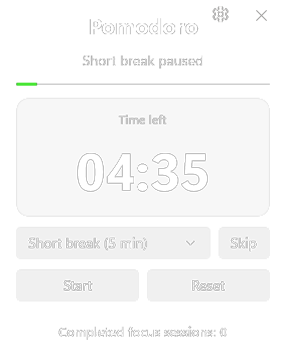 Pomodoro Focus widget preview
