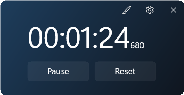 Stopwatch widget preview