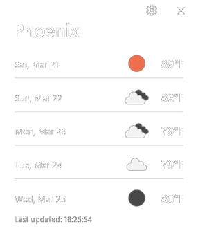 5-Day Weather Forecast widget preview