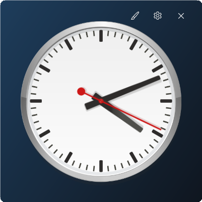 Analog clock widget preview