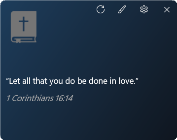 Daily bible verses widget preview