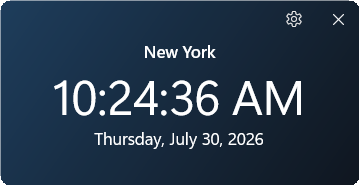 Date & Time widget preview