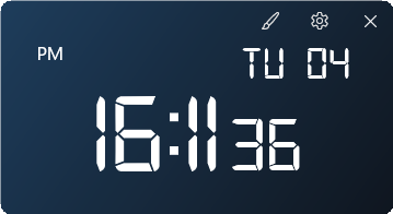 Digital watch widget preview