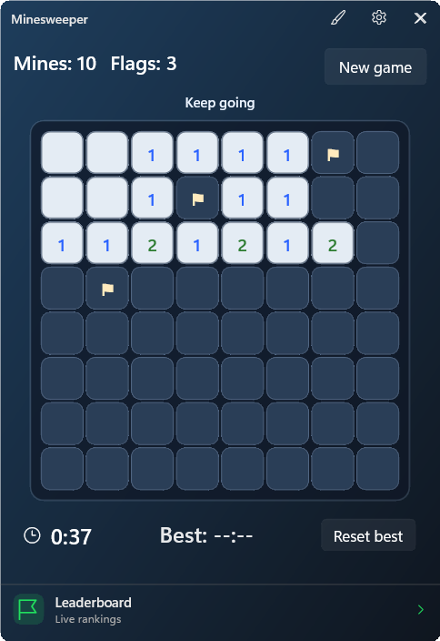 Minesweeper widget preview