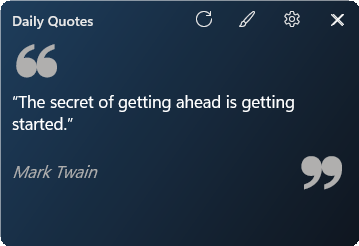 Daily quotes widget preview