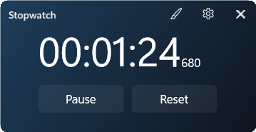 Stopwatch widget preview